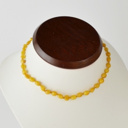 Olive butterscotch polished teething necklace